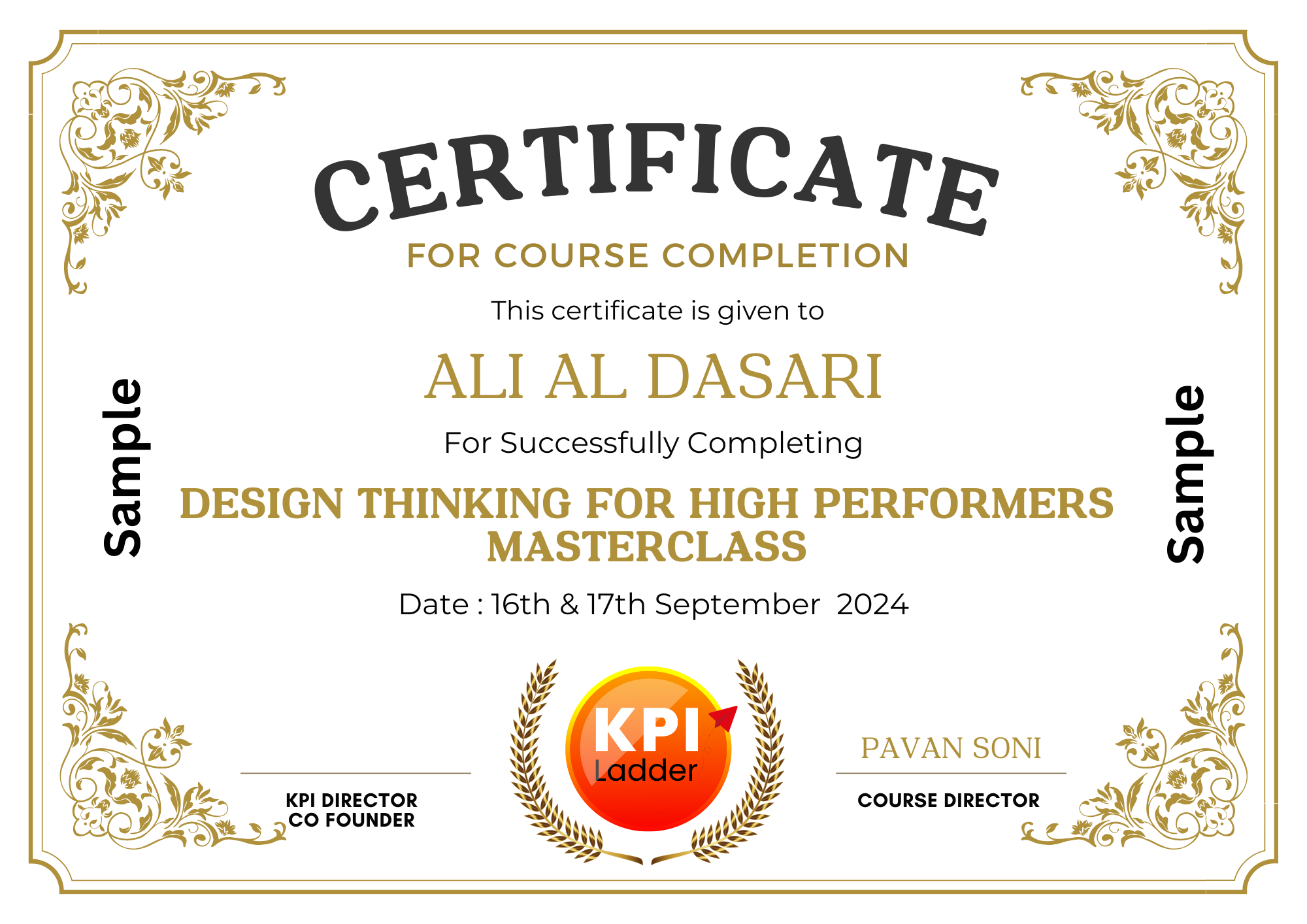 Kpiladder_Design Thinking for High Performers Masterclass Certificate (1)